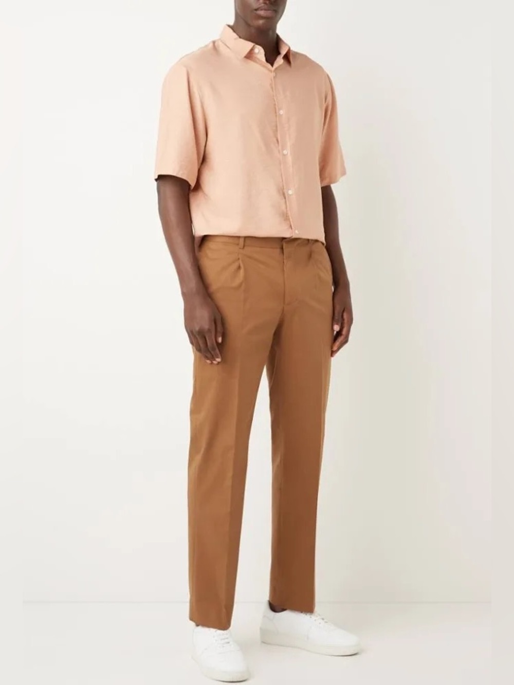 Sandro Men's Flowing Viscose Shirt Dust Pink Button Up Size XXL